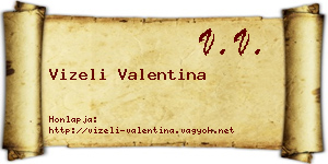 Vizeli Valentina névjegykártya